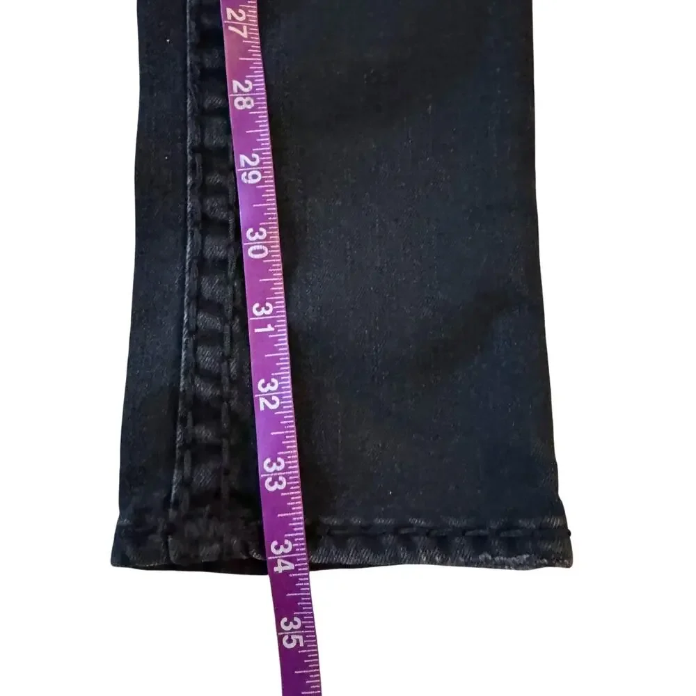 VTG True Religion Jeans Skinny Women’s 26 Black Julie Super T Vintage Biker‎ Y2K - Picture 12 of 15